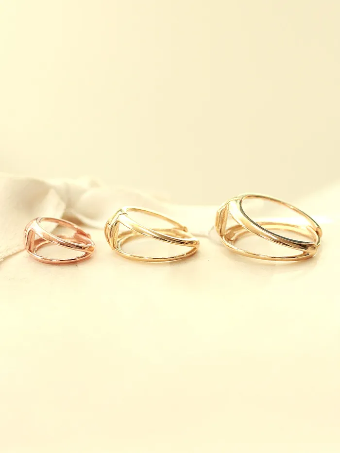 MinimalBijoux Earrings 14K Gold Bold 2 Line Hoop Earring