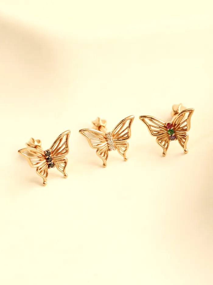 MinimalBijoux Earrings 14K Gold Butterfly Point Cubic Cartilage Earring 18G16G MinimalBijoux Earrings 14K Gold Butterfly Point Cubic Cartilage Earring 18G16G
