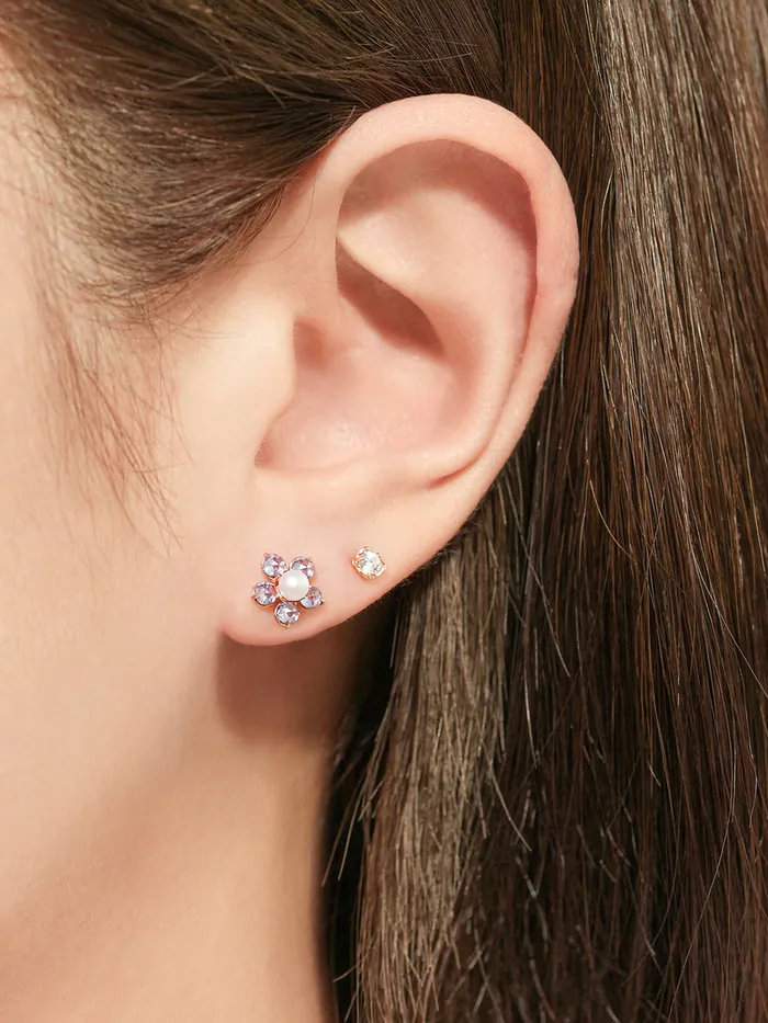 MinimalBijoux Earrings 14K Gold Moissanite Triangle Pascal Cartilage Earring 20G18G16G