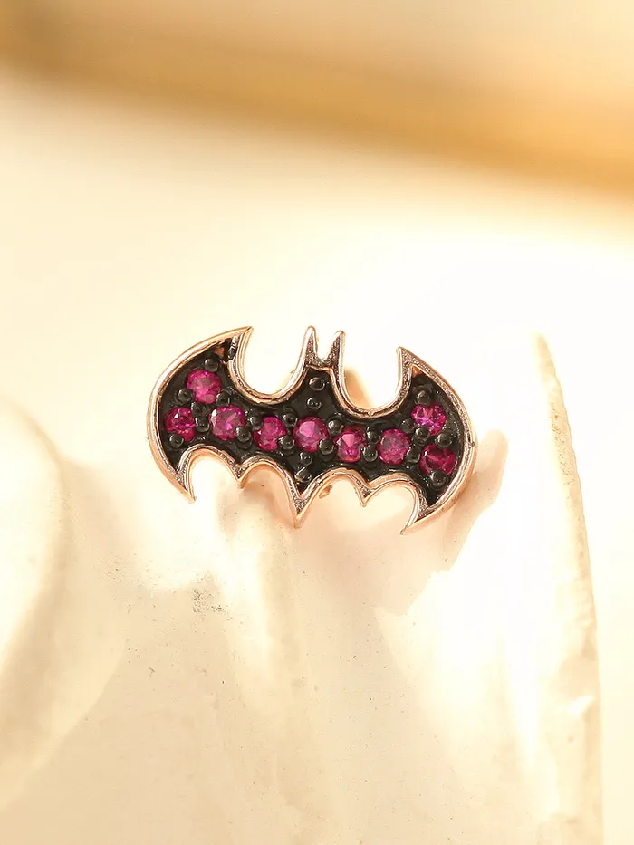 MinimalBijoux Earrings 14K Gold Ruby Bat Cartilage Earring 18G16G