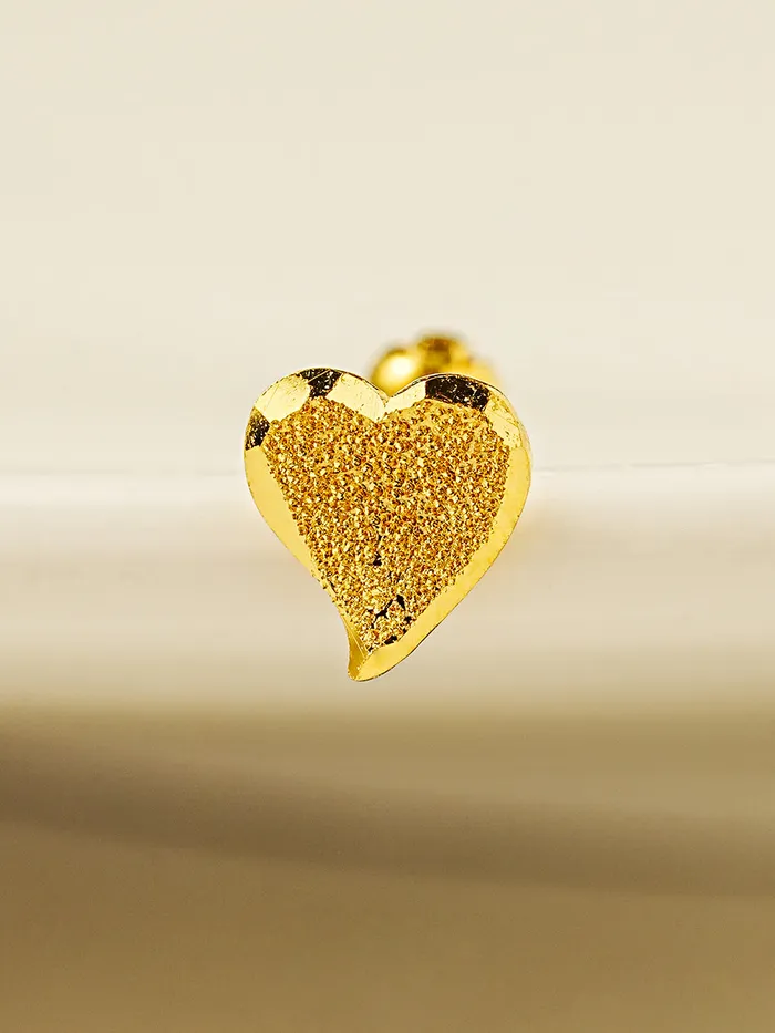 MinimalBijoux Earrings 24K Gold Baloon Heart Cartilage Earring 20G