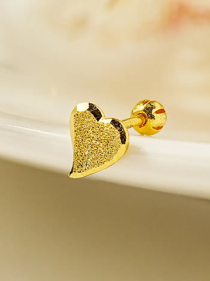 MinimalBijoux Earrings 24K Gold Baloon Heart Cartilage Earring 20G
