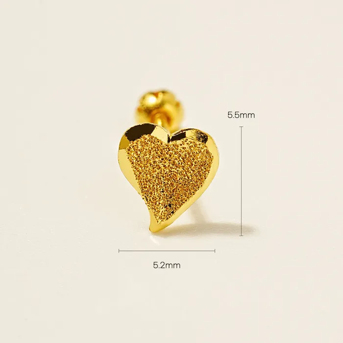 MinimalBijoux Earrings 24K Gold Baloon Heart Cartilage Earring 20G