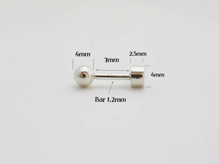 MinimalBijoux Earrings 925 Silver Birthstone cartilage earring 16g