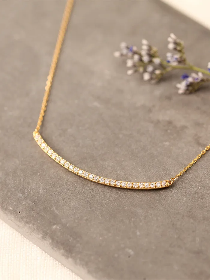 MinimalBijoux Necklaces 925 Silver Smile Cubic Necklace