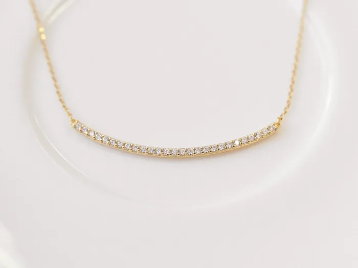 MinimalBijoux Necklaces 925 Silver Smile Cubic Necklace