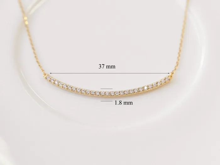 MinimalBijoux Necklaces 925 Silver Smile Cubic Necklace