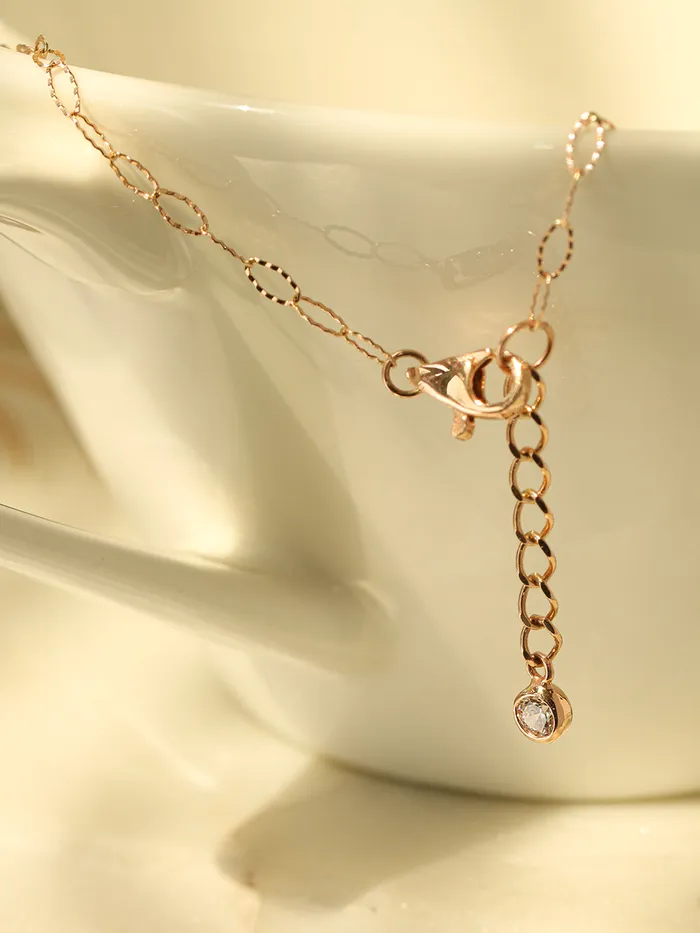 MinimalBijoux PreStyled Sets 14K 18K Gold Footprint Heart Chain Anklet