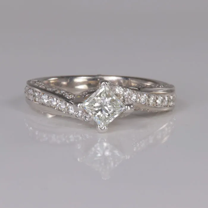 Moriartys Gem Art 14K White Gold Diamond Ring 46 Carats 100 carat total weight Rings Moriartys Gem Art 14K White Gold Diamond Ring 46 Carats 100 carat total weight Rings