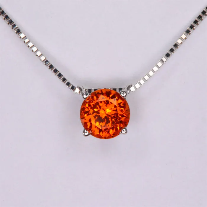 Moriartys Gem Art Necklaces Round Spessartite Garnet Solitair Floating Gem Necklace 120ct Moriartys Gem Art Necklaces Round Spessartite Garnet Solitair Floating Gem Necklace 120ct