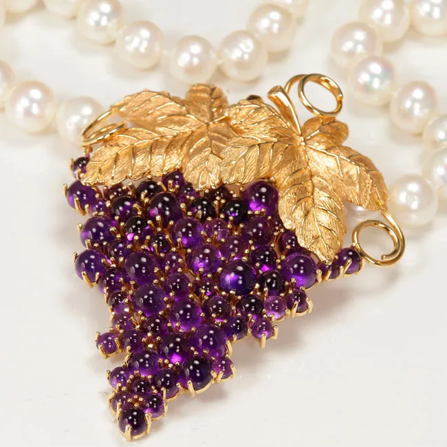 Moriartys Gem Art PreStyled Sets 14K Yellow Gold Amethyst Grape Vine Pendant Moriartys Gem Art PreStyled Sets 14K Yellow Gold Amethyst Grape Vine Pendant