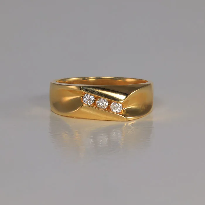 Moriartys Gem Art Rings 14K Yellow Gold Diamond Ring 30 Carats