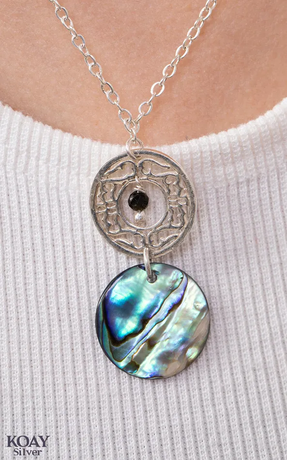Necklaces KOAY Silver Store Tex Sadaf Necklace