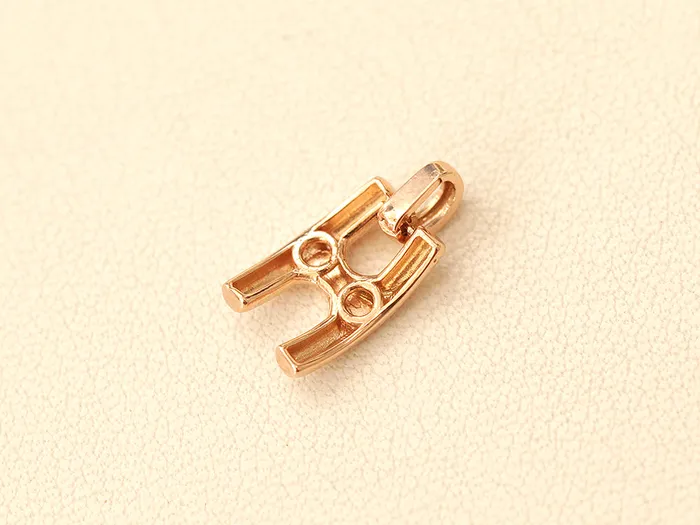 Necklaces MinimalBijoux 14K 18K Gold Glossy H Necklace