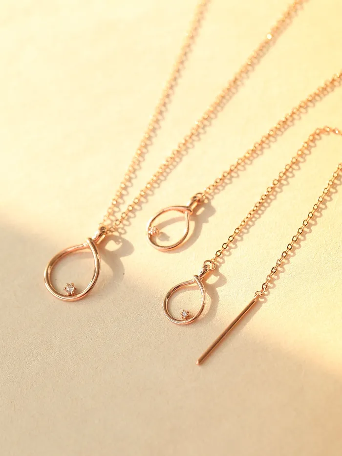 Necklaces MinimalBijoux 14K 18K Gold Rope Cubic Necklace