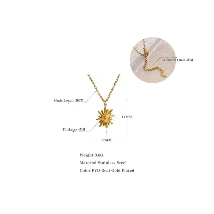 Necklaces Sun Necklace Mabel Love Co