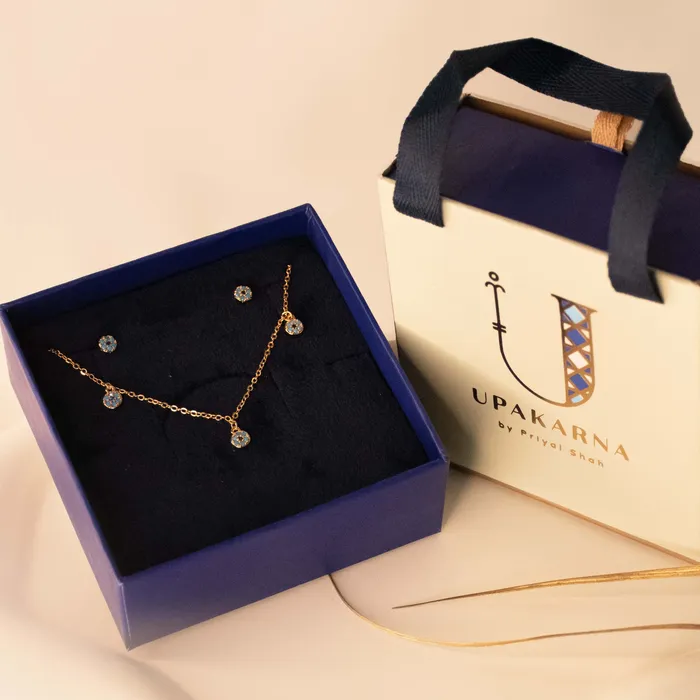 Necklaces Upakarna Tiny Round Charms Necklace Gift Set
