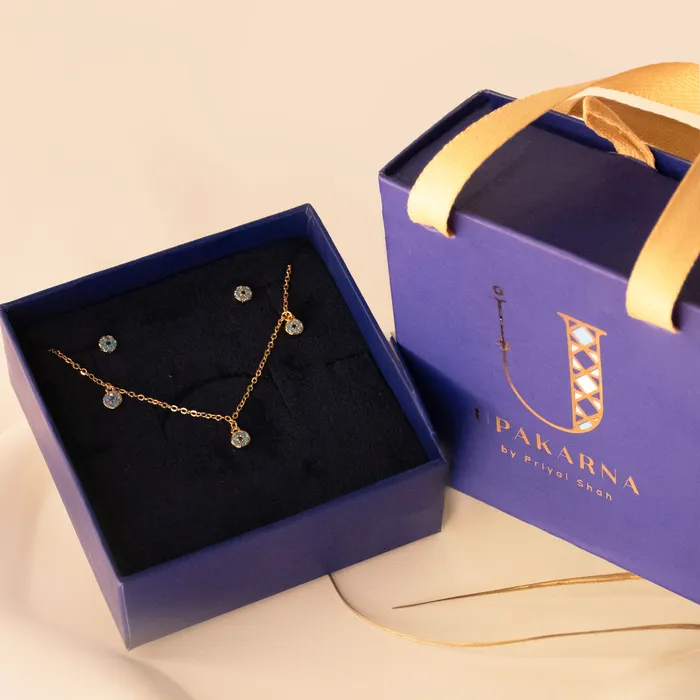 Necklaces Upakarna Tiny Round Charms Necklace Gift Set