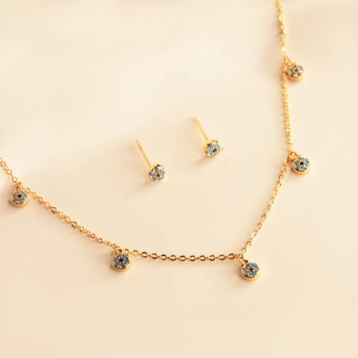 Necklaces Upakarna Tiny Round Charms Necklace Gift Set