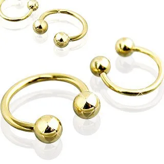 PreStyled Sets 16g Gold Circular Barbell Tulsa Body Jewelry