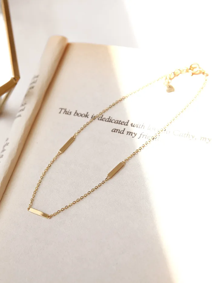 PreStyled Sets MinimalBijoux 14K 18K Gold simple stick anklet