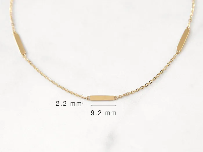 PreStyled Sets MinimalBijoux 14K 18K Gold simple stick anklet