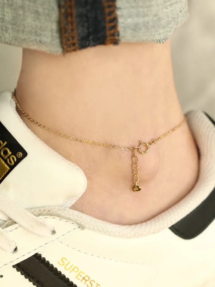PreStyled Sets MinimalBijoux 14K 18K Gold simple stick anklet