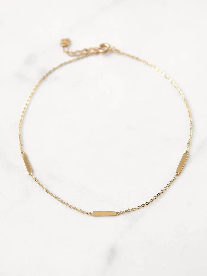 PreStyled Sets MinimalBijoux 14K 18K Gold simple stick anklet