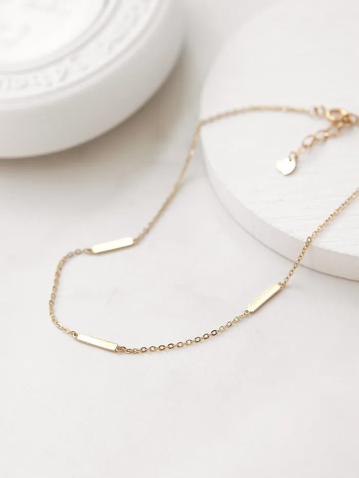 PreStyled Sets MinimalBijoux 14K 18K Gold simple stick anklet