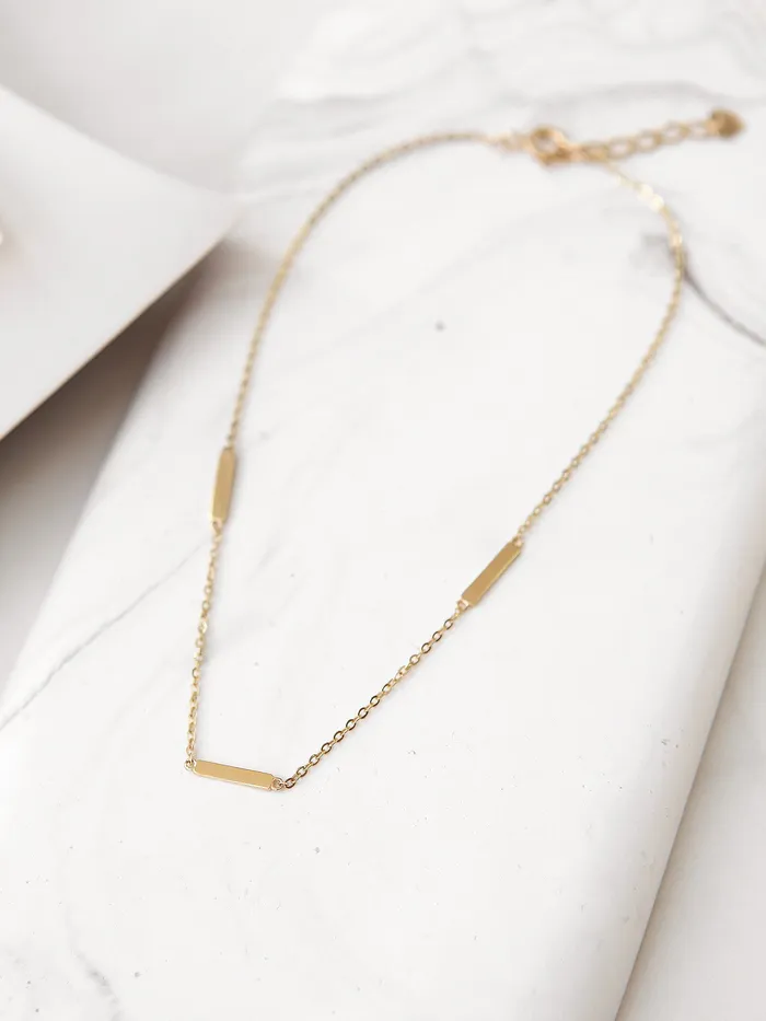PreStyled Sets MinimalBijoux 14K 18K Gold simple stick anklet