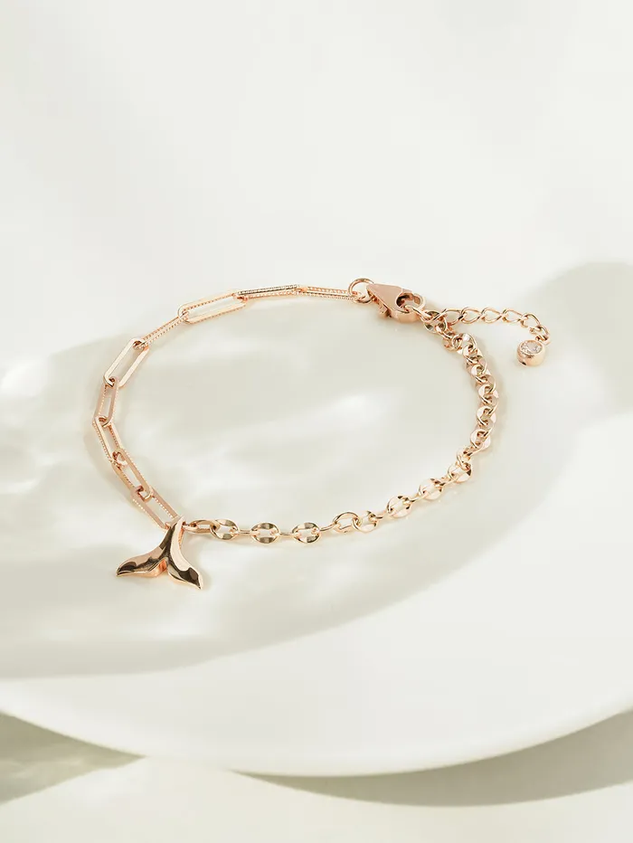 PreStyled Sets MinimalBijoux 14K 18K Gold Whale Tale Clip Chain Anklet