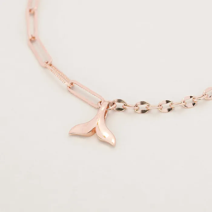 PreStyled Sets MinimalBijoux 14K 18K Gold Whale Tale Clip Chain Anklet