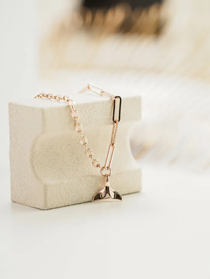 PreStyled Sets MinimalBijoux 14K 18K Gold Whale Tale Clip Chain Anklet