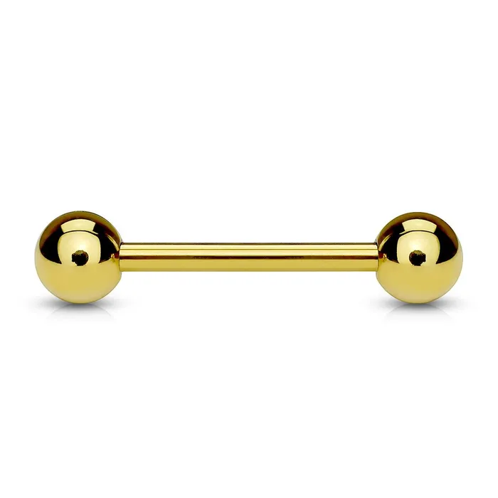 PreStyled Sets Tulsa Body Jewelry 14g Yellow 14k Gold Straight Barbell