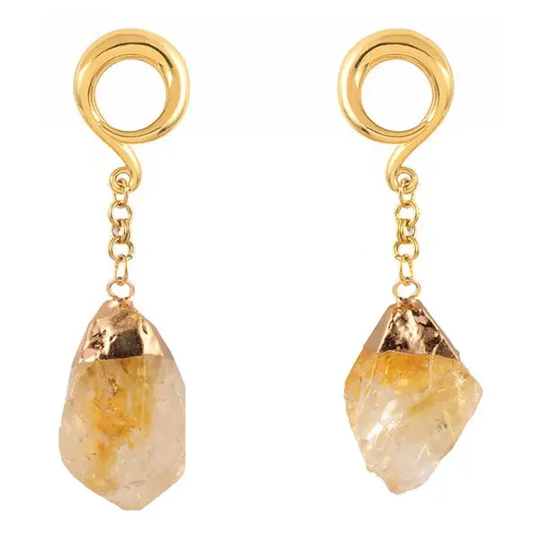 PreStyled Sets Tulsa Body Jewelry Citrine Gold Coil Hangers