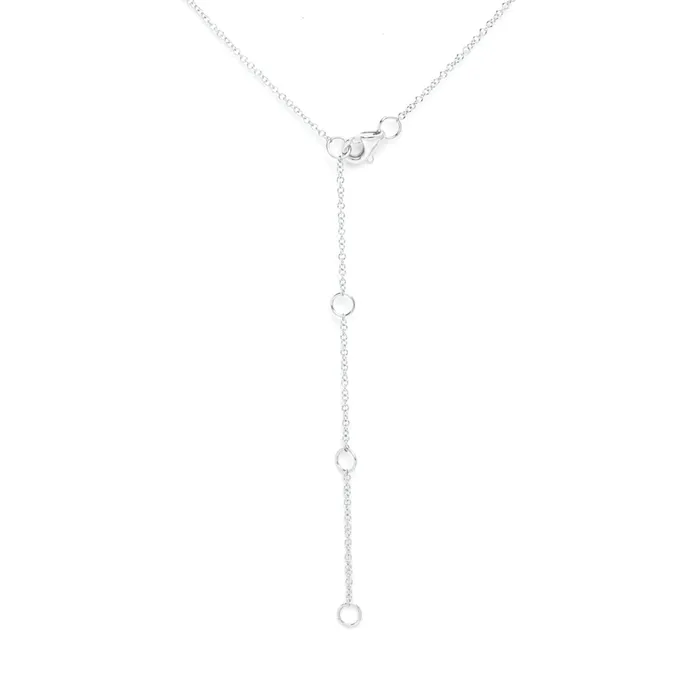 Princess Bride Diamonds Pav Diamond Moon Necklace White Gold Necklaces