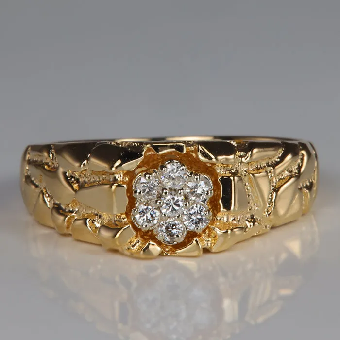 Rings 14K Yellow Gold Diamond Ring 20 Carats Moriartys Gem Art