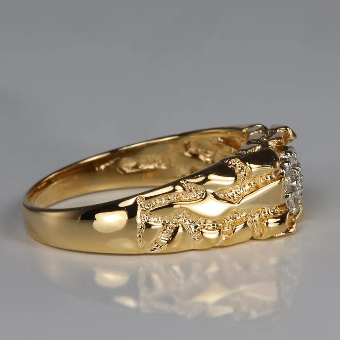 Rings 14K Yellow Gold Diamond Ring 20 Carats Moriartys Gem Art