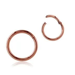 Rings 18g Rose Gold Hinged Segment Ring Tulsa Body Jewelry