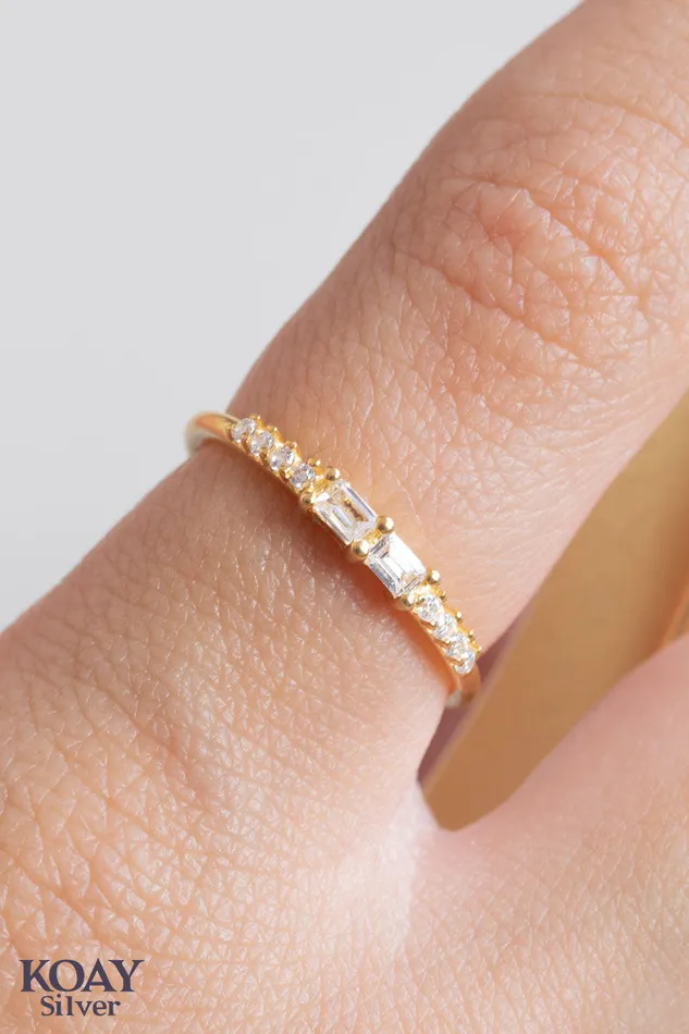Rings KOAY Silver Store Zircon Ring 083GP