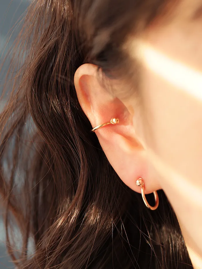 Rings MinimalBijoux 14K Gold Simple CType Conch Piercing
