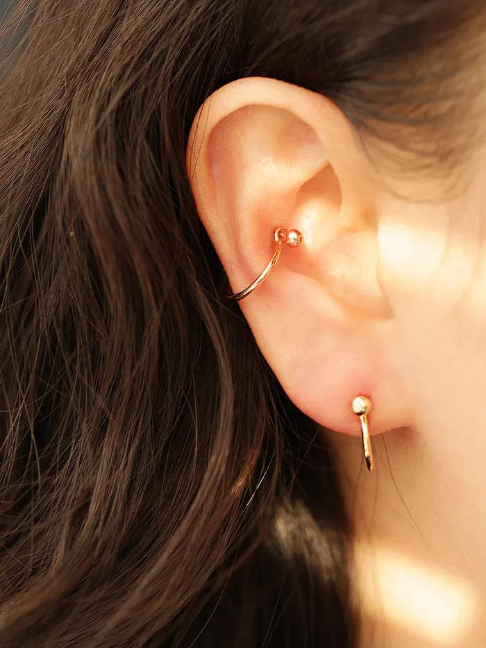 Rings MinimalBijoux 14K Gold Simple CType Conch Piercing