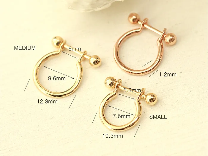 Rings MinimalBijoux 14K Gold Simple CType Conch Piercing