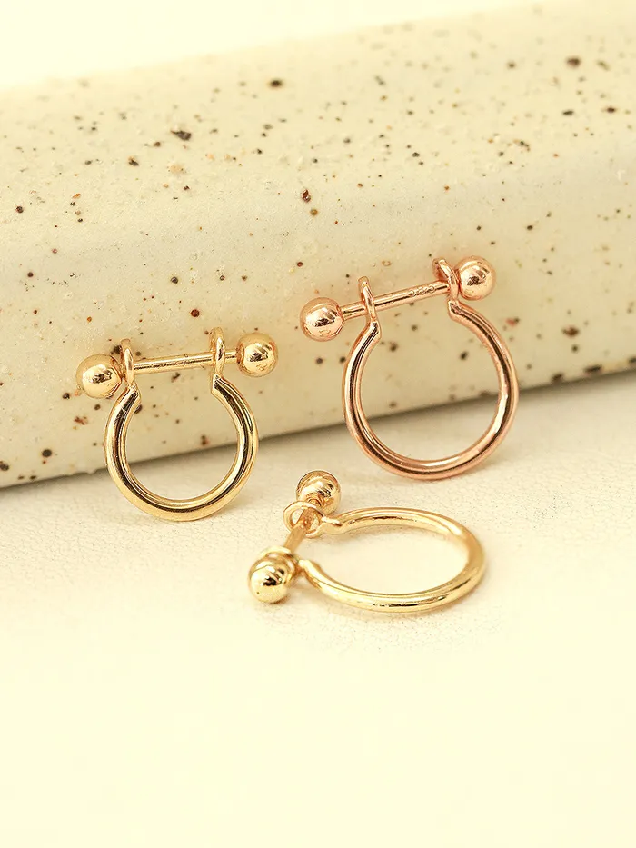 Rings MinimalBijoux 14K Gold Simple CType Conch Piercing