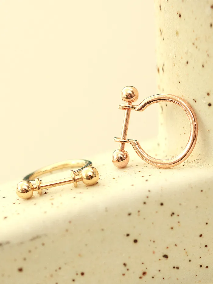 Rings MinimalBijoux 14K Gold Simple CType Conch Piercing