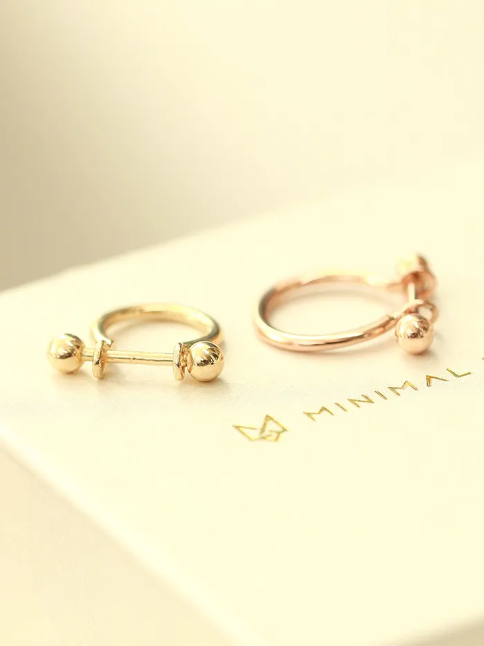 Rings MinimalBijoux 14K Gold Simple CType Conch Piercing