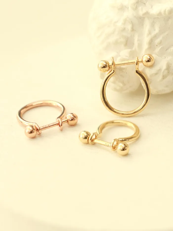 Rings MinimalBijoux 14K Gold Simple CType Conch Piercing