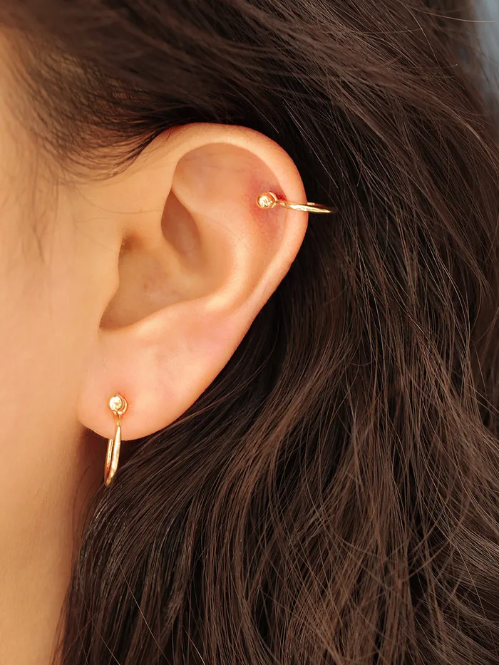 Rings MinimalBijoux 14K Gold Simple CType Conch Piercing