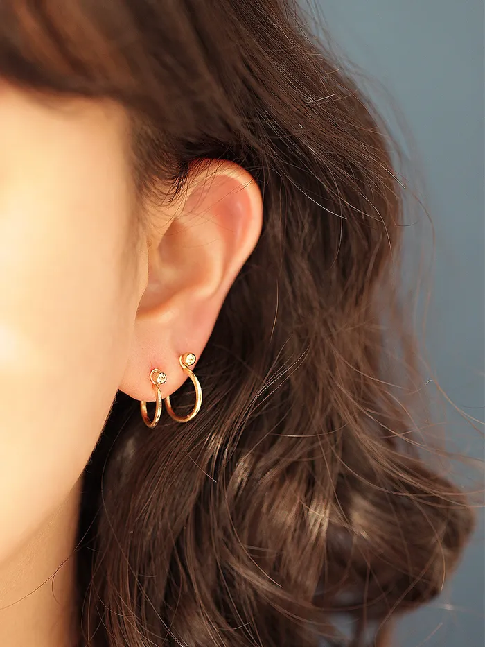 Rings MinimalBijoux 14K Gold Simple CType Conch Piercing