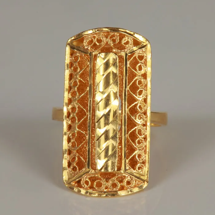 Rings Moriartys Gem Art 14K Yellow Gold Filigree Fashion Ring